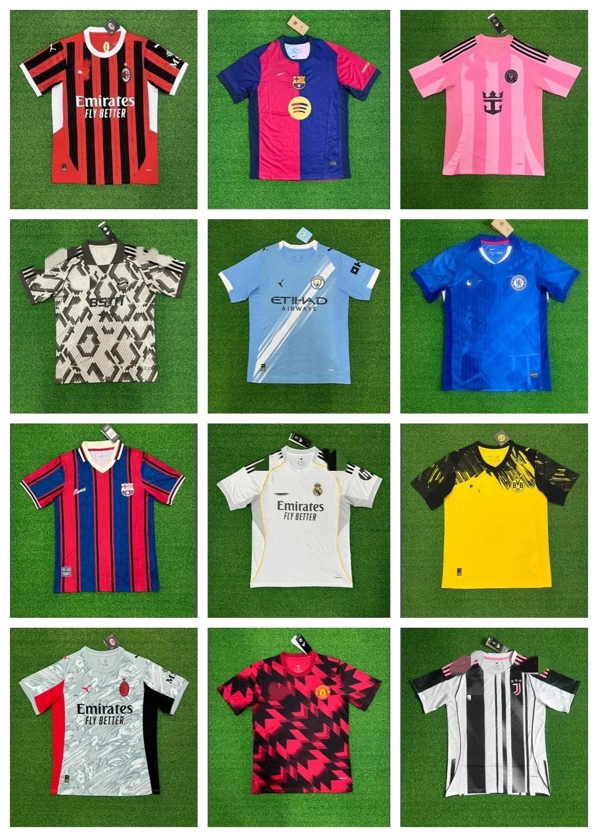 AC Milan, FC Barcelona, Inter Miami, Bayern Munich, Manchester City, Chelsea, Real Madrid, Borussia Dortmund, Juventus 24-26 Football Jerseys [40 styles]