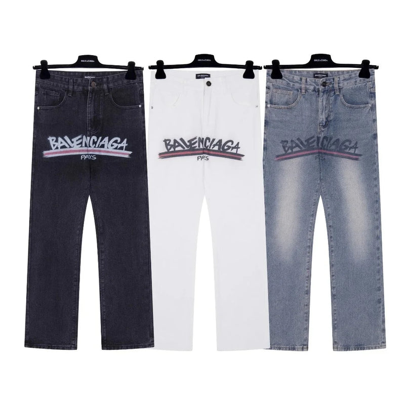 Balenciaga Logo Print Jeans [3 Colors Available]