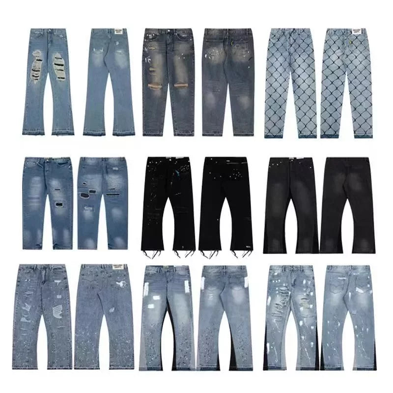 Gallery Dept Jeans [Multiple Styles Including Distressed, Paint-Splatter, and Chainlink Designs]