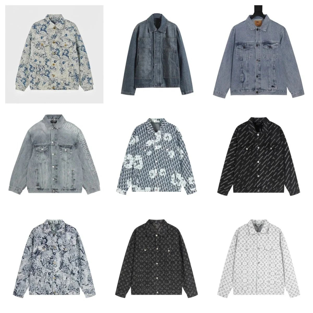Balenciaga / Dior / Louis Vuitton Print Denim Jackets [24 styles] | 7598740594
