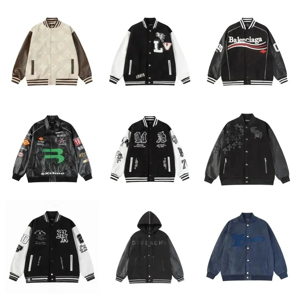 Balenciaga / Louis Vuitton / Givenchy / Other Brand Varsity Jackets [40 styles] | 7598468142