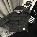 Thom Browne 4-Bar Hooded Puffer Jacket | 7573726547