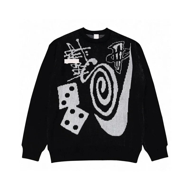 STUSSY Graffiti Dice Spiral Sweater [4 styles]
