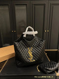 YSL Lcare Shopping Bag with Quilted Stitching工艺