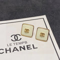 Chanel CC Square Stud Earrings [40 styles]