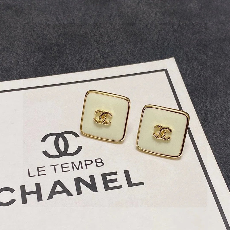 Chanel CC Square Stud Earrings [40 styles]