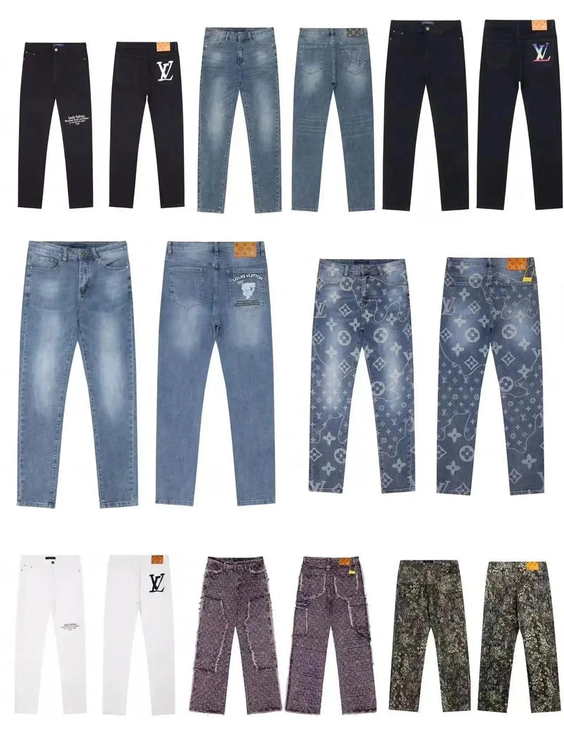 Louis Vuitton Monogram Denim Jeans [Multiple Styles]