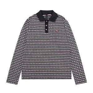 Chrome Hearts Cross Print Long-Sleeve Polo Shirt