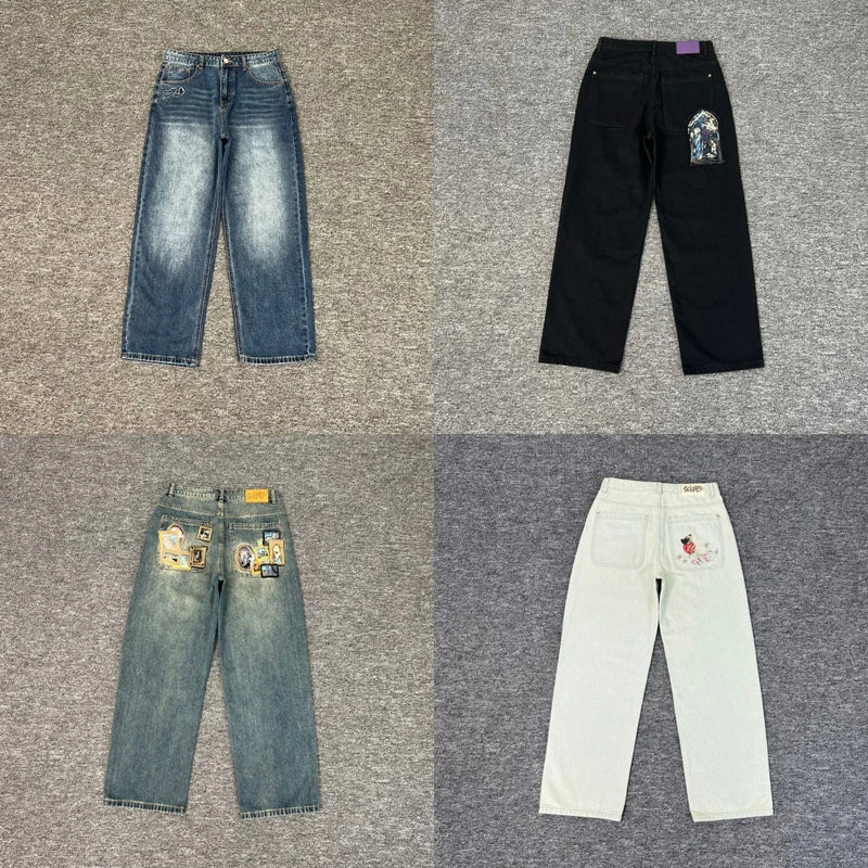 Denim Jeans [4 Styles: Blue, Black, Patched, Embroidered]
