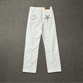 Corteiz Denim Set [White Jeans with Embroidered Star and C Logo]