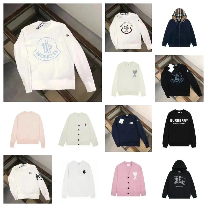 Moncler Hoodies/Sweaters [Multiple Styles Including Logo, Heart, and Checkered Hood Designs]