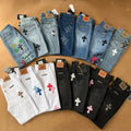 Chrome Hearts Cross Embroidery Jeans