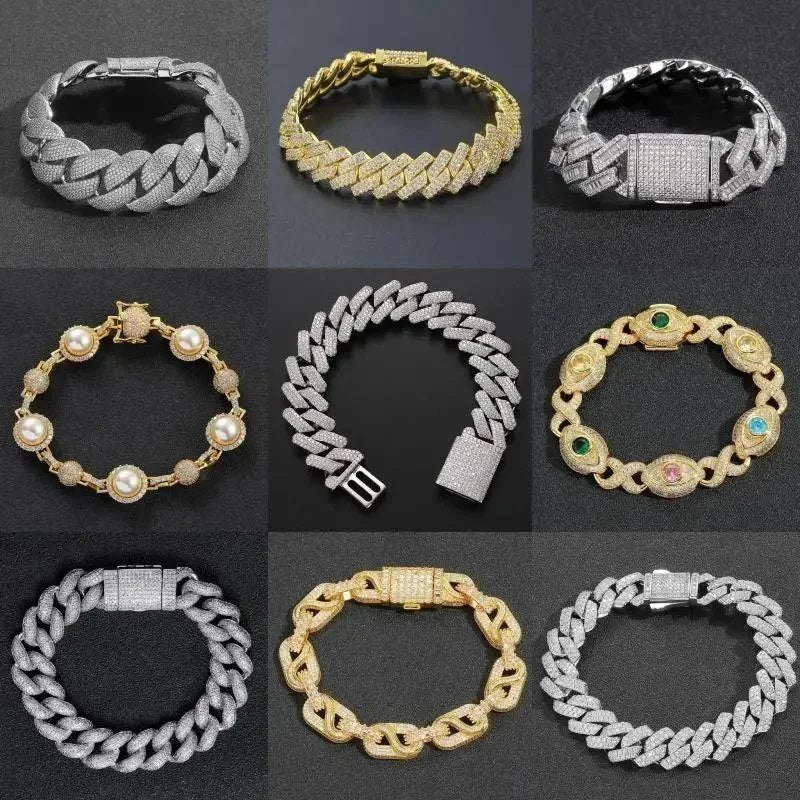 Cuban Link Diamond Bracelet [39 styles]