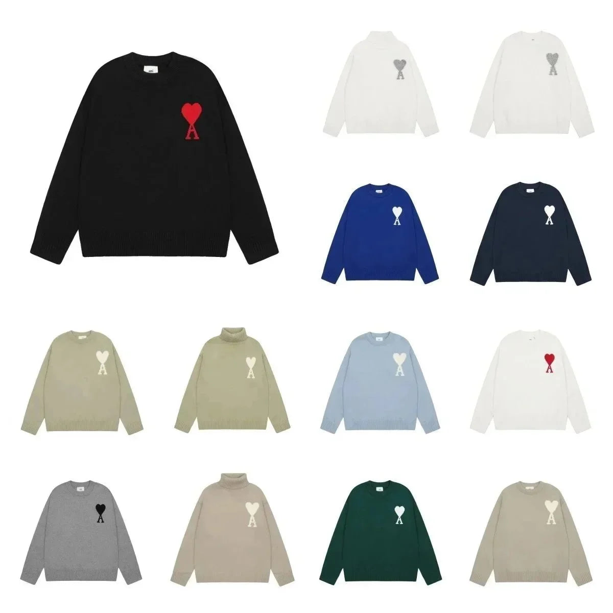 AMIPARIS Heart Logo Sweater