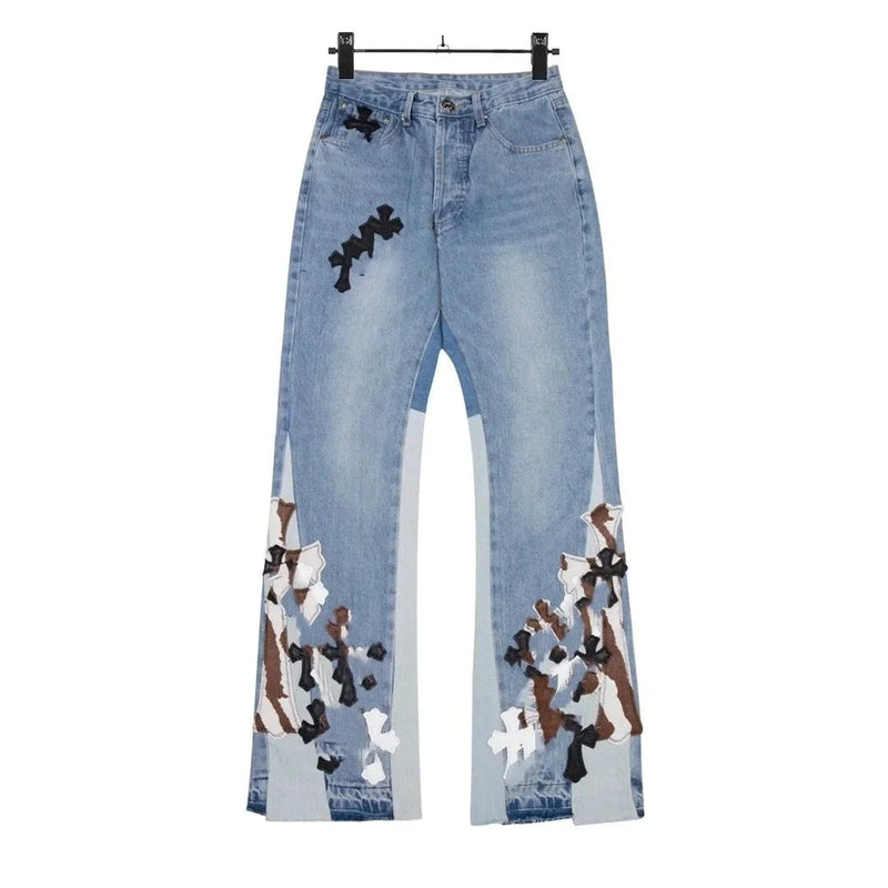 Chrome Hearts Cross Patch Denim Pants