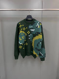 Green Pixel Art Pattern Sweater