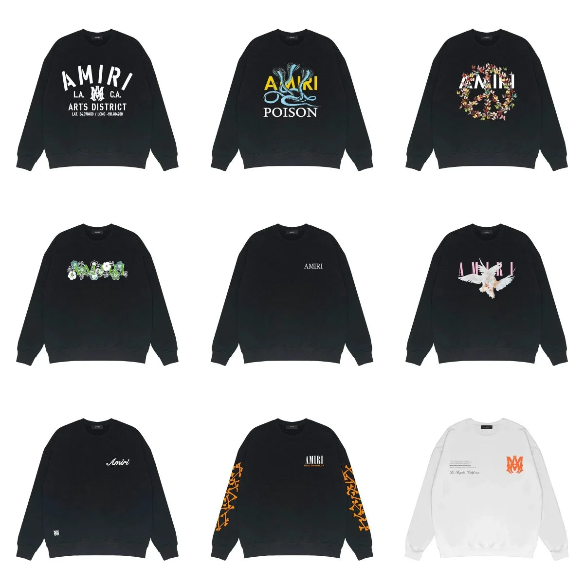 AMIRI Three Snakes Sweatshirt [High Version, Very Baita, 9 Styles]