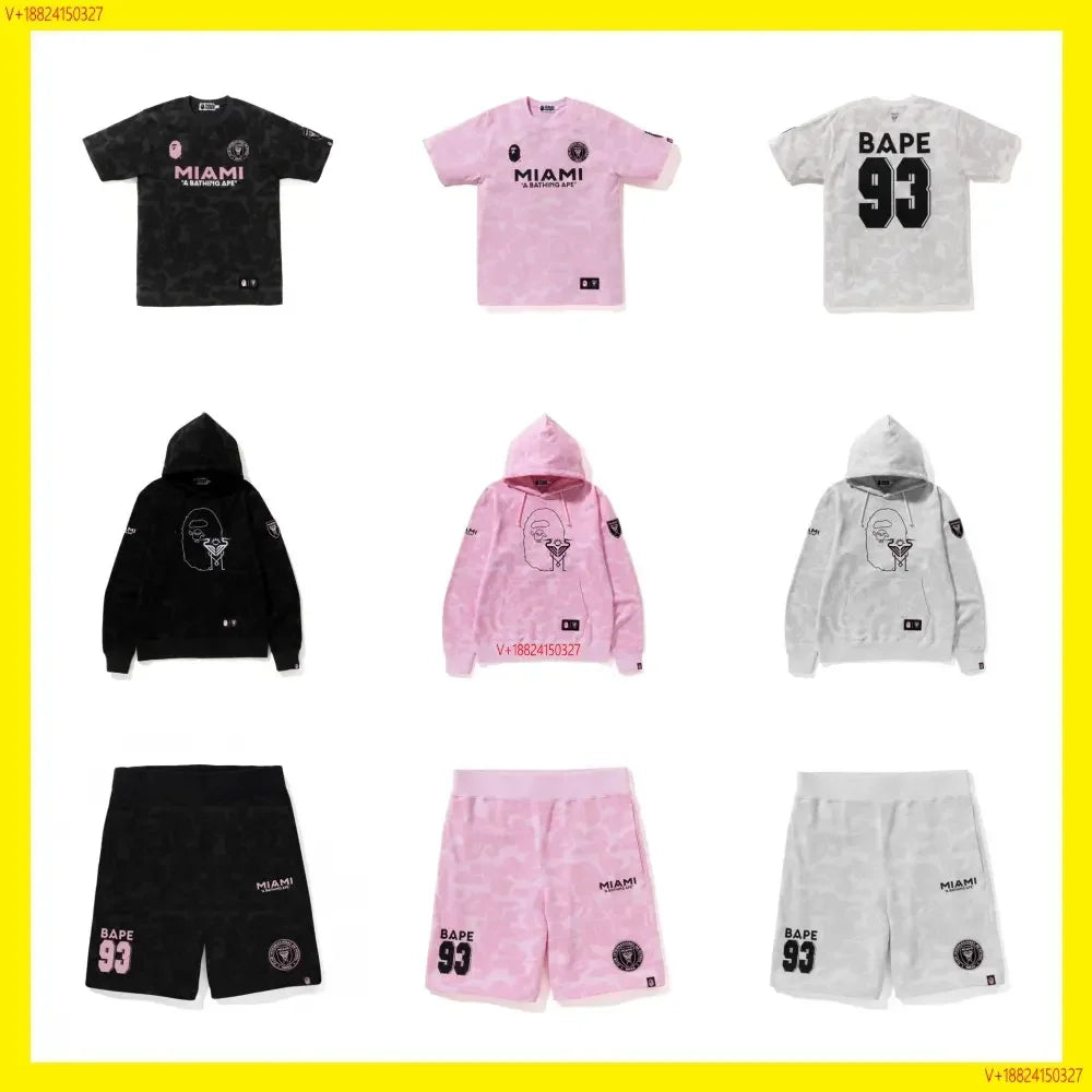 BAPE x Inter Miami 93 Hoodies/T-Shirts/Shorts Collection