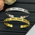 Miu Miu Logo Cuff Bracelets [2 styles]