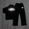Corteiz 3M Tracksuit [Black with Reflective Logo & Side Stripes]