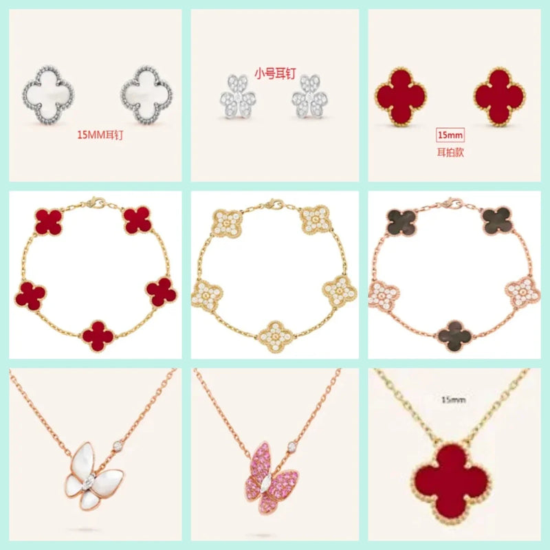 Van Cleef & Arpels Alhambra Jewelry Collection [15mm, Small Size, Earrings, Bracelets, Necklaces]