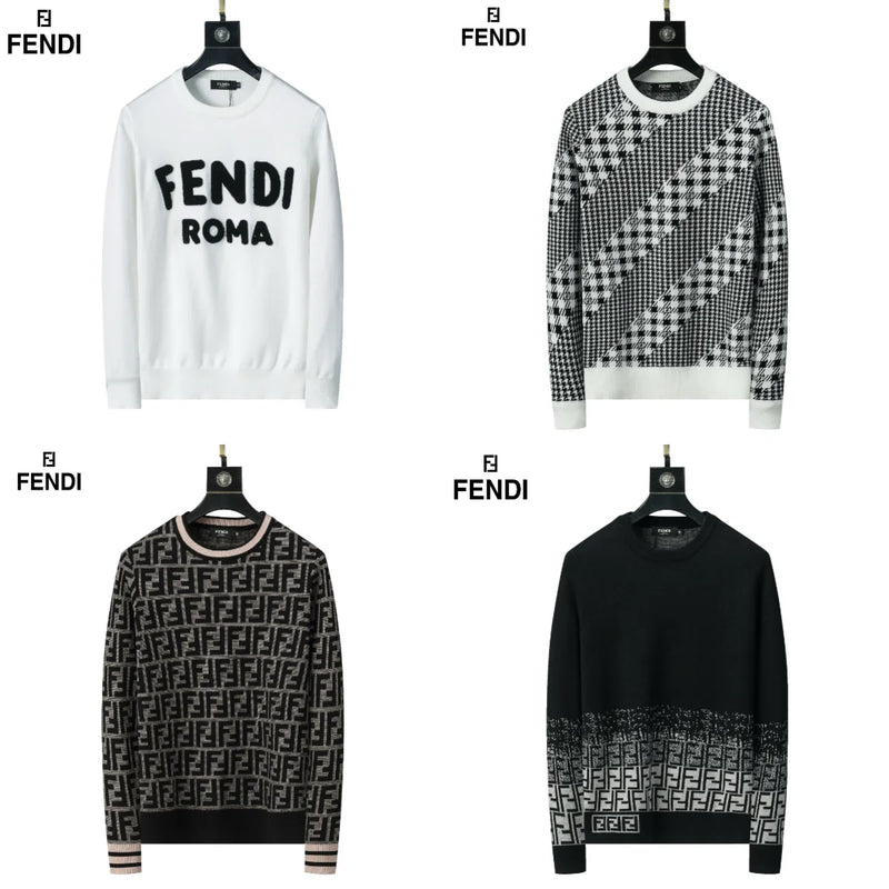 Fendi FF Logo Sweater / Fendi Roma Sweater / Houndstooth Pattern Sweater [4 styles]