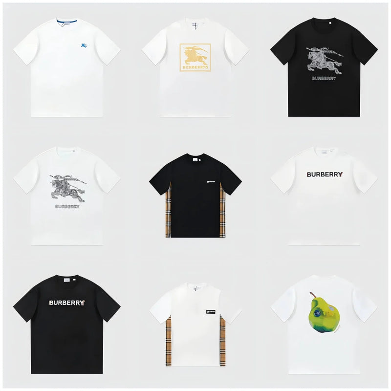 Burberry Equestrian Knight and Check Pattern T-Shirts