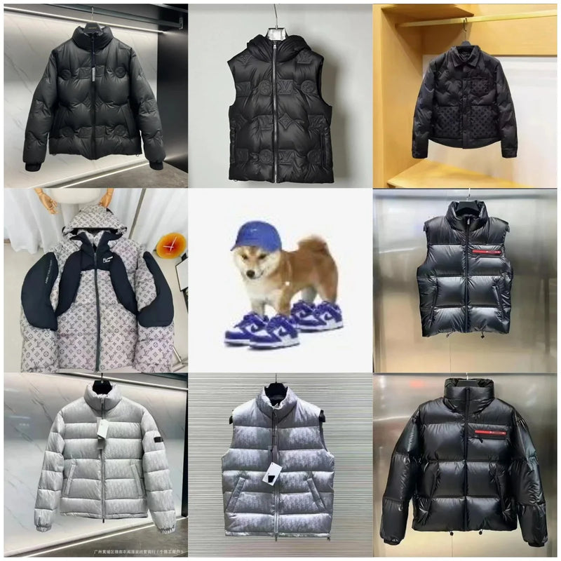 Louis Vuitton Monogram Down Jacket, Dior Oblique Puffer Vest, Ralph Lauren Black Puffer Jacket | 7570207844