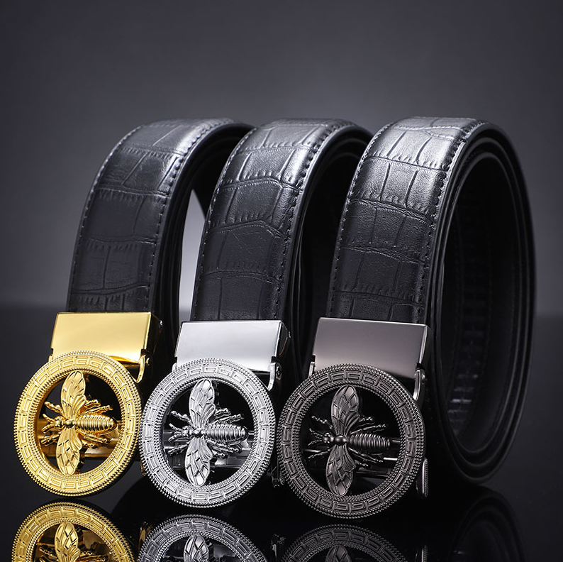 Bee Motif Automatic Buckle Belts [12 styles]