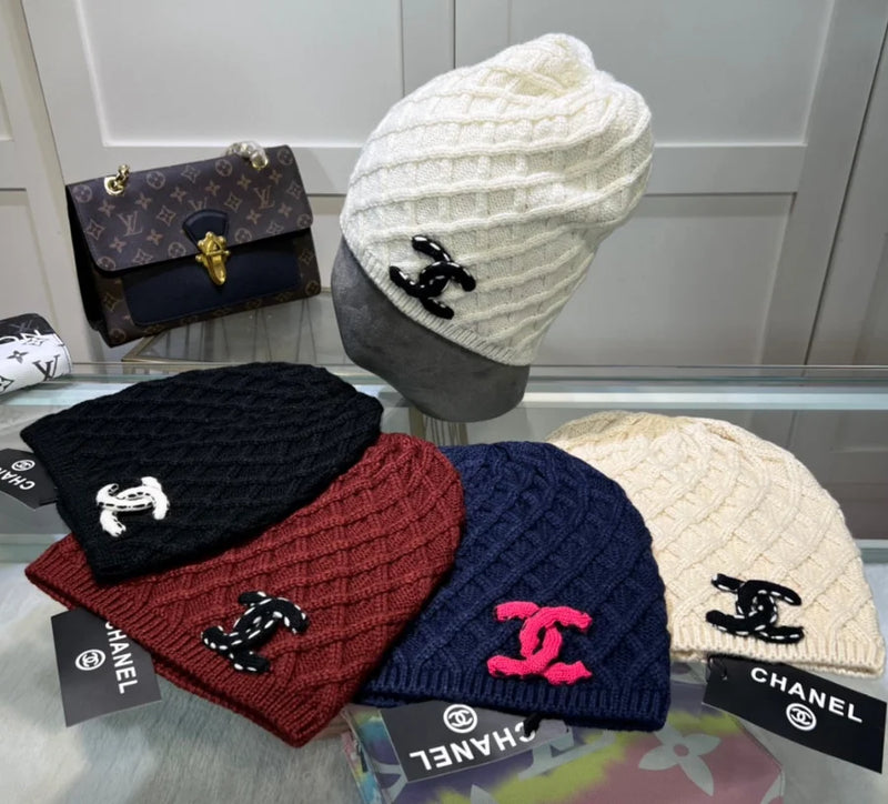 Chanel CC Logo Knit Beanie Hat #Chanel_W2C #hat_W2C | 7575949379