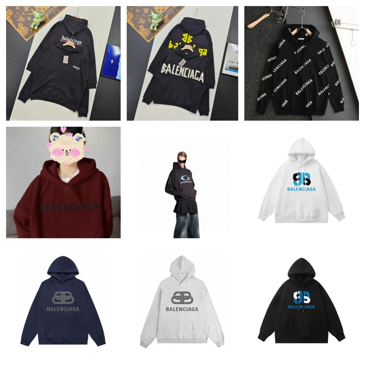 Balenciaga Logo Hoodie [9 styles]