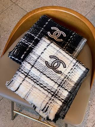 Chanel Tweed Check Scarf [4 styles]