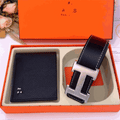 Hermès H Buckle Belt & Wallet Set