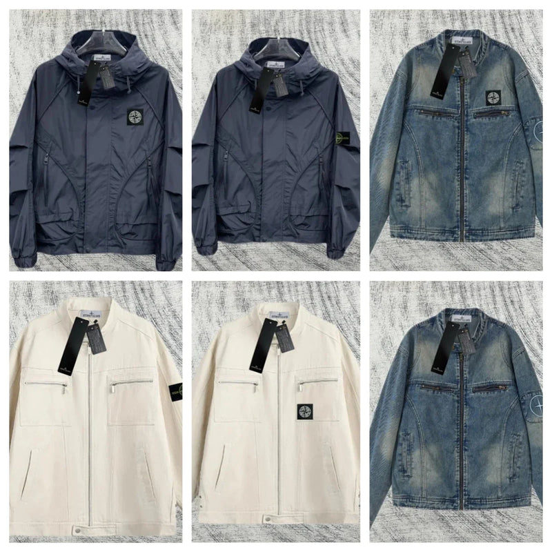Stone Island Jacket [Multiple Styles: Hooded Windbreaker, Denim, and Utility Jackets] | 7577081708