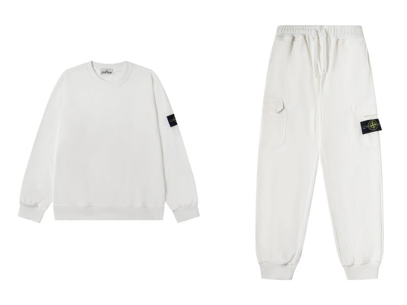 Stone Island Crewneck Sweatshirt & Cargo Joggers Set [14 styles]