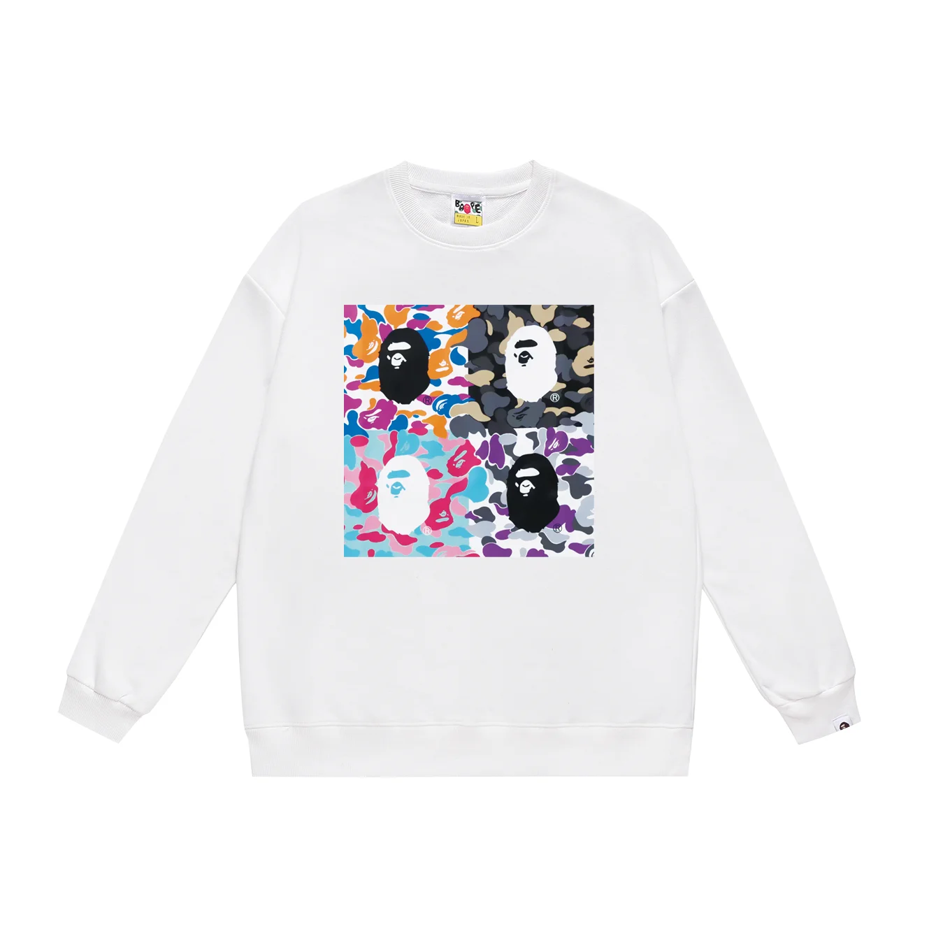 Bape 4-Panel Camo Ape Head Sweatshirt