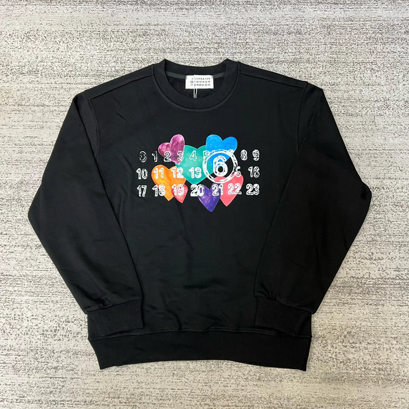Maison Margiela Replica Heart Number Print Sweater