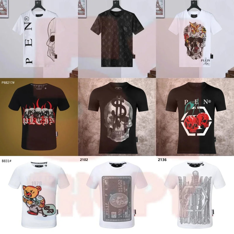 Philipp Plein T-Shirts [Multiple Designs: P88217#, B831#, 2102, 2136]