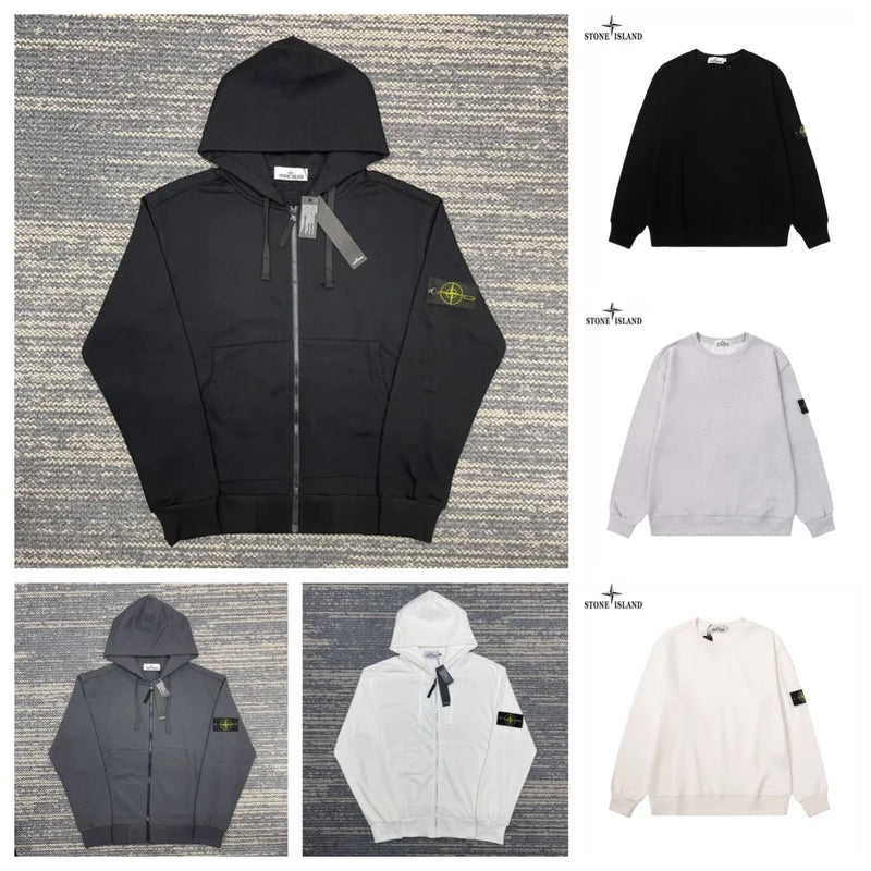 Stone Island Compass Logo Hoodie & Crewneck Sweatshirt