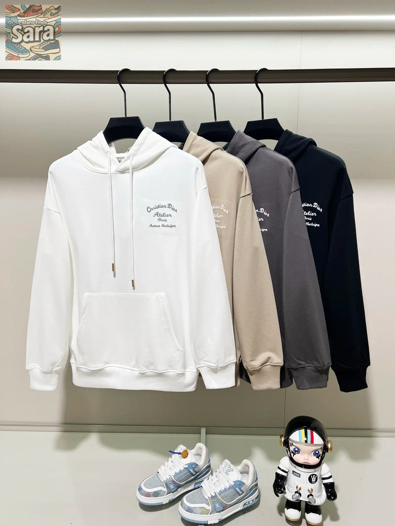 Dior Atelier Paris Hoodie [Available in 4 Colors: White, Beige, Gray, Black]
